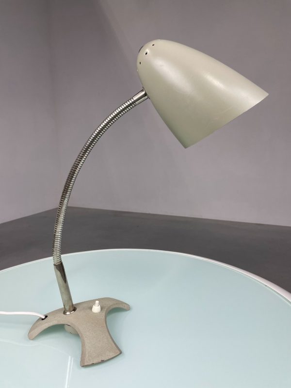 echtvintage echt Vintage desk light - 60s design lighting - retro xl table lamp - rare tripod flexible gooseneck