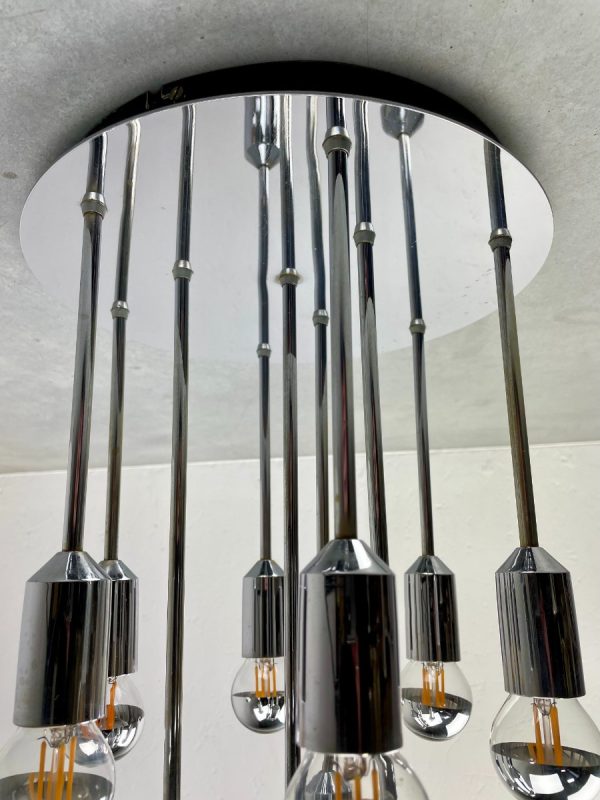 Vintage space age lamp - Cosack ceiling light - chrome metal 1960s sputnik lighting echtvintage echt real vintage