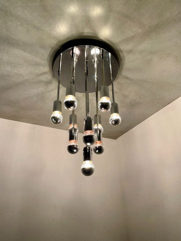Vintage space age lamp - Cosack ceiling light - chrome metal 1960s sputnik lighting echtvintage echt real vintage