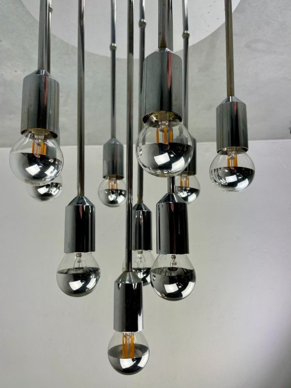 Vintage space age lamp - Cosack ceiling light - chrome metal 1960s sputnik lighting