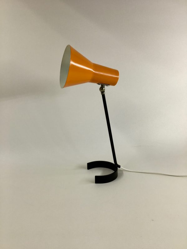 ANVIA 6043 - 60's desk light - Jan Hoogervorst - Dutch design lamp - rare orange horseshoe
