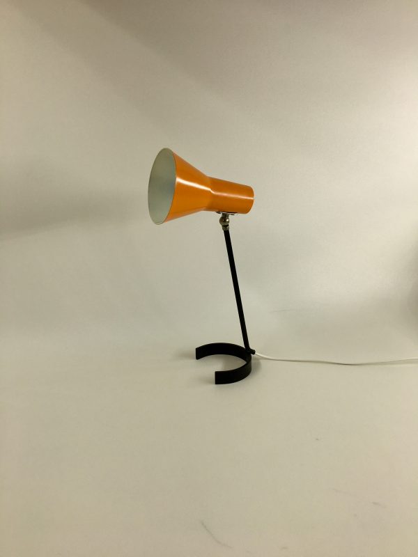 ANVIA 6043 - 60's desk light - Jan Hoogervorst - Dutch design lamp - rare orange horseshoe