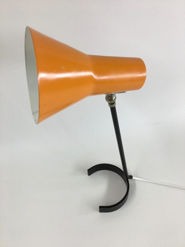 ANVIA 6043 - 60's desk light - Jan Hoogervorst - Dutch design lamp - rare orange horseshoe