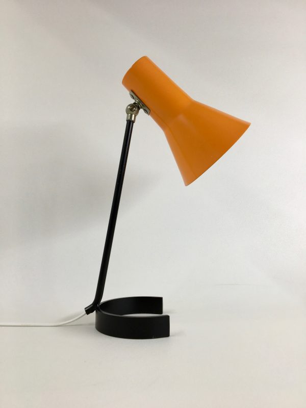 ANVIA 6043 - 60's desk light - Jan Hoogervorst - Dutch design lamp - rare orange horseshoe