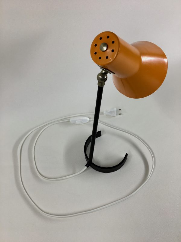 ANVIA 6043 - 60's desk light - Jan Hoogervorst - Dutch design lamp - rare orange horseshoe