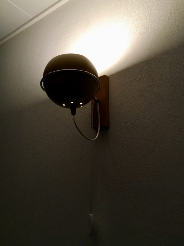 GePo wall lamp - metal - Dutch 70's design Space Age light