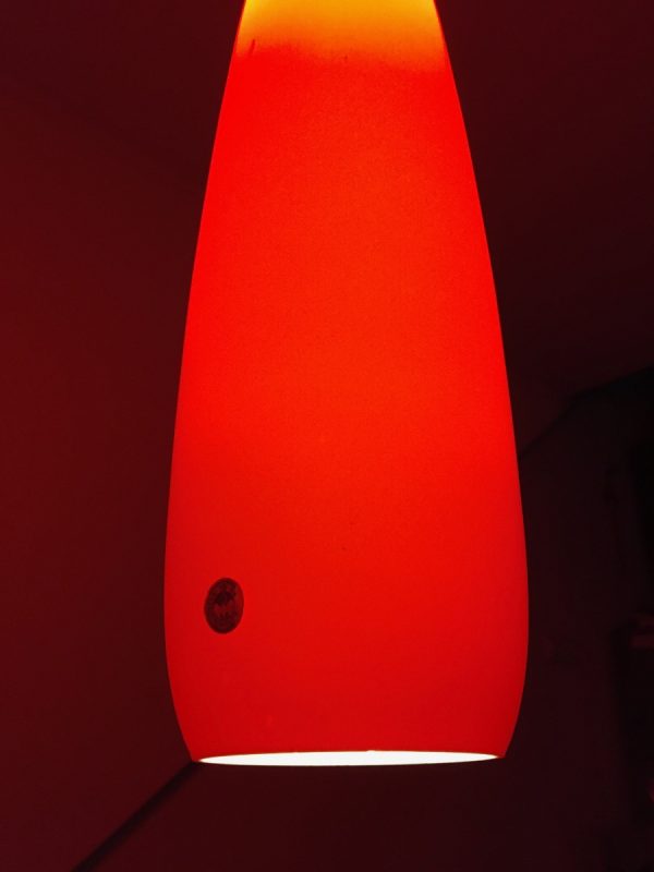 Kastrup Holmegaard glass light - 25.6 inch - Jacob Bang - 1962 - Mid Century modern pendent lamp - Danish Lighting