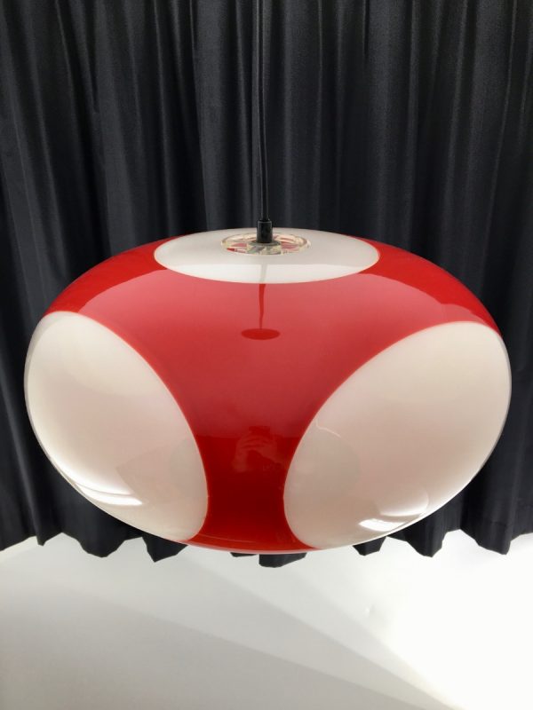 UFO space age pendent light - Massive red lamp - Steinhauer Colani