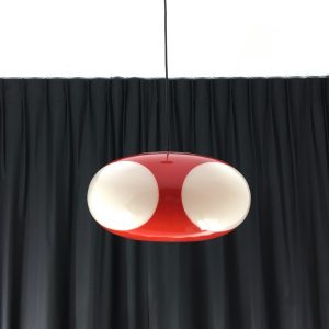 UFO space age pendent light - Massive red lamp - Steinhauer Colani