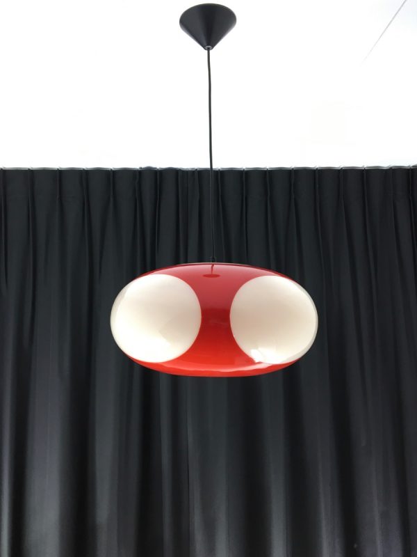 UFO space age pendent light - Massive red lamp - Steinhauer Colani