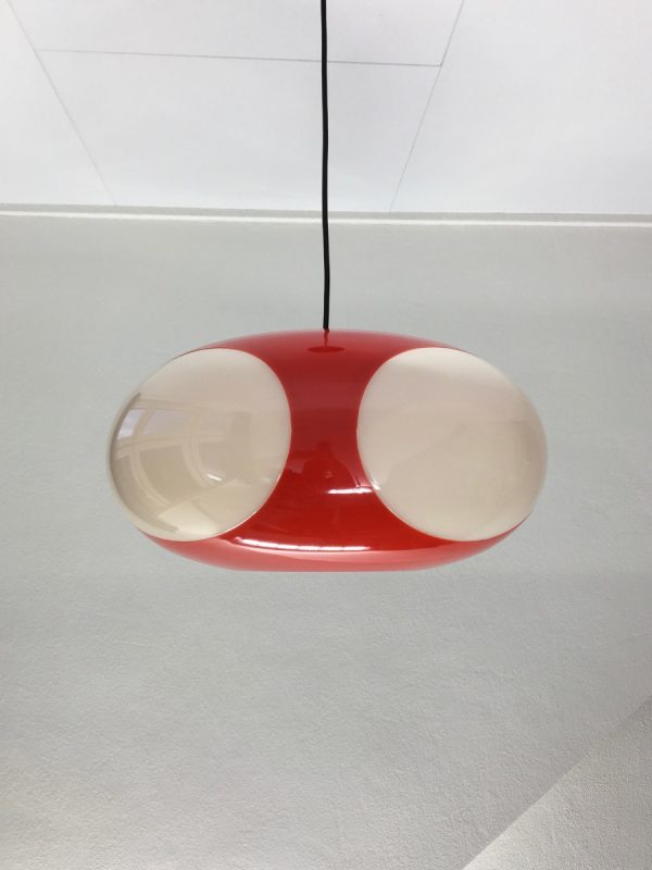 UFO space age pendent light - Massive red lamp - Steinhauer Colani