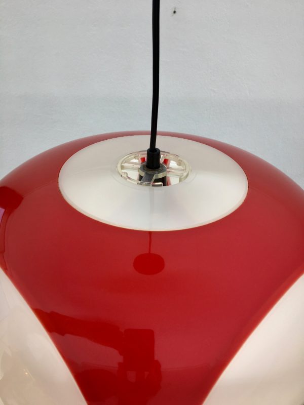 UFO space age pendent light - Massive red lamp - Steinhauer Colani