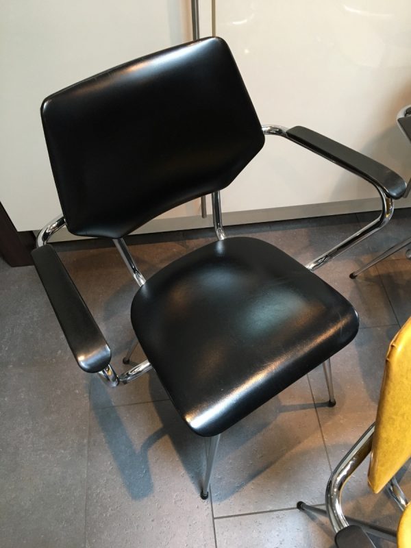 Set of 5 industrial chairs in skai and metal - Image 8