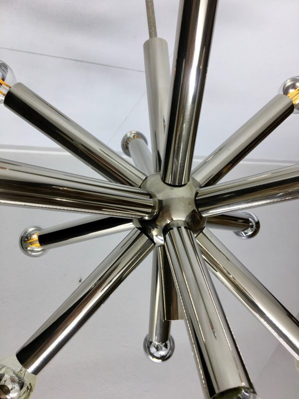 Sputnik ceiling light - 60s / 70s chrome Space age lamp - Sciolari