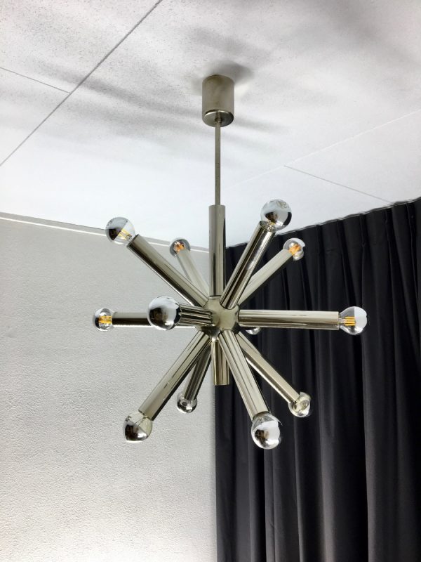 Sputnik ceiling light - 60s / 70s chrome Space age lamp - Sciolari