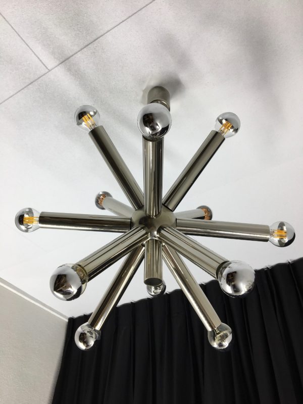 Sputnik ceiling light - 60s / 70s chrome Space age lamp - Sciolari