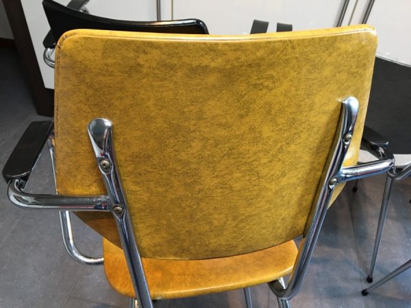 Set of 5 industrial chairs in skai and metal - Image 10