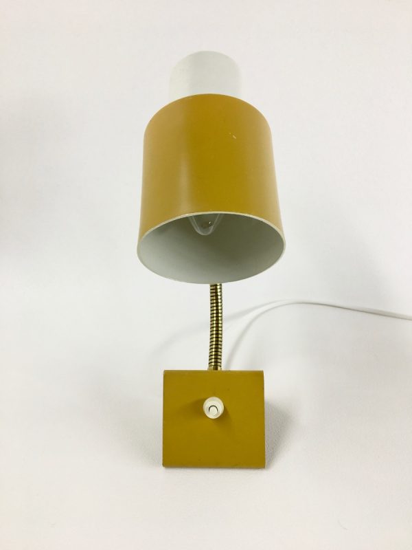 Hala Zeist lamp 60's - Dutch vintage desk / wall light - ocher yellow