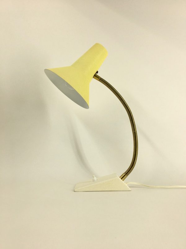 Vintage SIS Germany - witch's hat desk light - 50's design - retro table lamp - rare flexible gooseneck