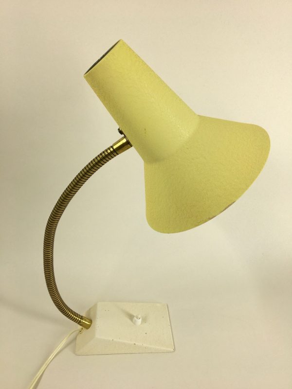 Vintage SIS Germany - witch's hat desk light - 50's design - retro table lamp - rare flexible gooseneck