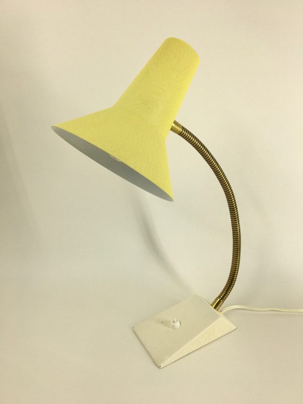 Vintage SIS Germany - witch's hat desk light - 50's design - retro table lamp - rare flexible gooseneck