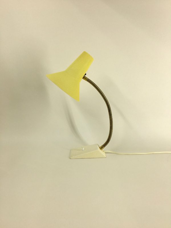 Vintage SIS Germany - witch's hat desk light - 50's design - retro table lamp - rare flexible gooseneck