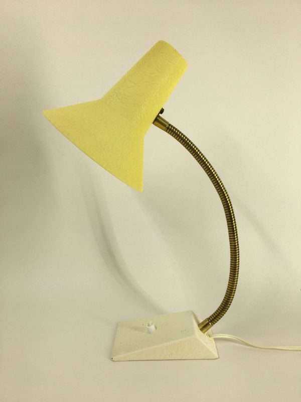 Vintage SIS Germany - witch's hat desk light - 50's design - retro table lamp - rare flexible gooseneck