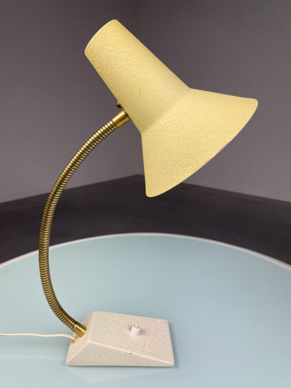 echtvintage echt Vintage SIS Germany witch's hat desk light - 1950's design - retro table lamp - rare flexible gooseneck lighting