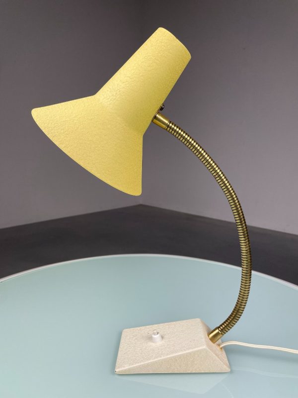 echtvintage echt Vintage SIS Germany witch's hat desk light - 1950's design - retro table lamp - rare flexible gooseneck lighting