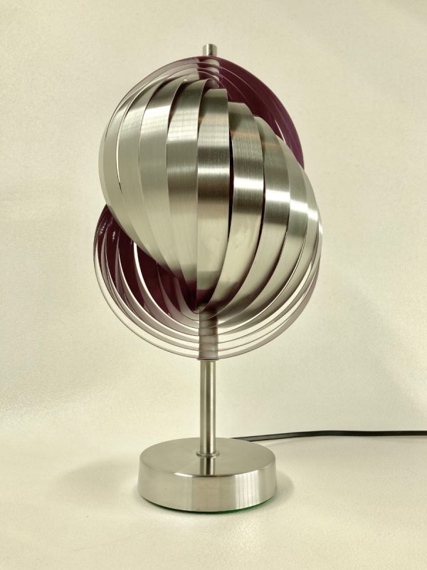 Vintage metal table light - rare Henri Mathieu lamp