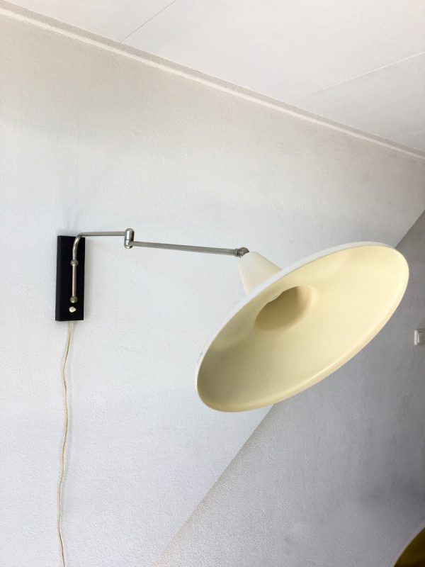 Vintage wall light - Modern Mid Century lamp - Dutch Design - witch's hat- swivel arm