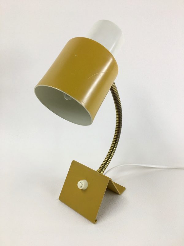 Hala Zeist lamp 60's - Dutch vintage desk / wall light - ocher yellow