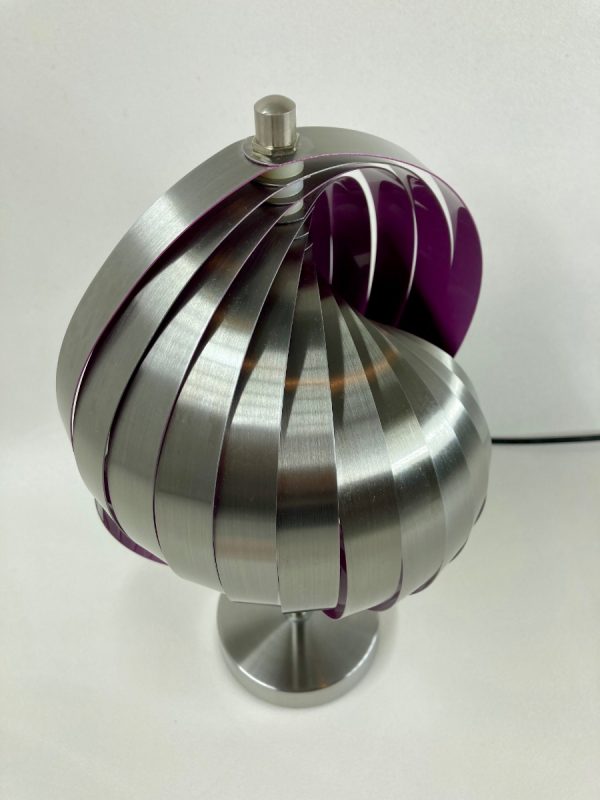 Vintage metal table light - rare Henri Mathieu lamp