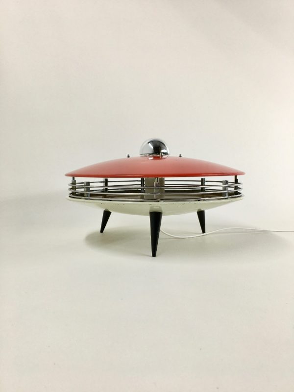 50's converted heater UFO lamp - Itho tripod table light