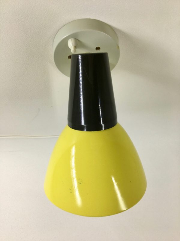 50's wall light - rare yellow Philips lamp - Louis Kalff