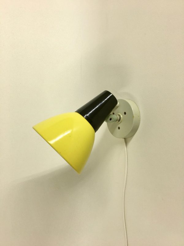 50's wall light - rare yellow Philips lamp - Louis Kalff