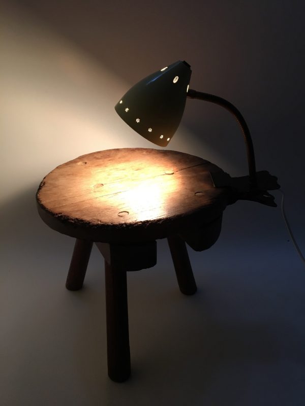 Yellow Hala Zeist 50's Asterisks pinch clamp lamp - Dutch clip light