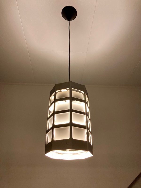 Lyskurv hanging lamp by Poul Gernes for Louis Poulsen Mid-Century Scandinavian modern rare pendent light