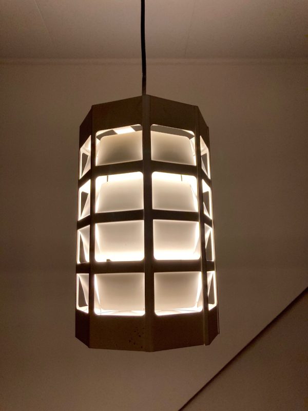 Lyskurv hanging lamp by Poul Gernes for Louis Poulsen Mid-Century Scandinavian modern rare pendent light