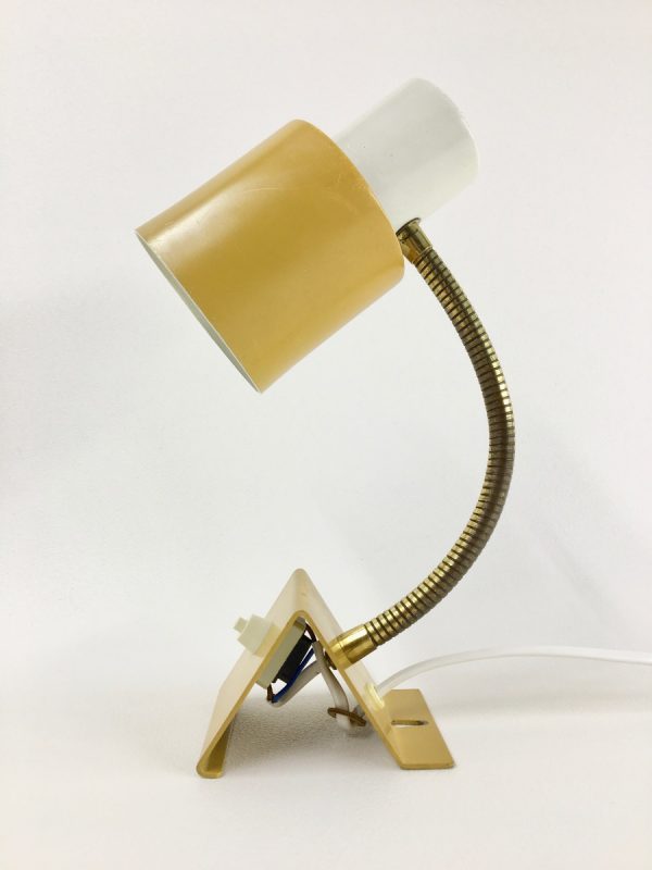 Hala Zeist lamp 60's - Dutch vintage desk / wall light - ocher yellow