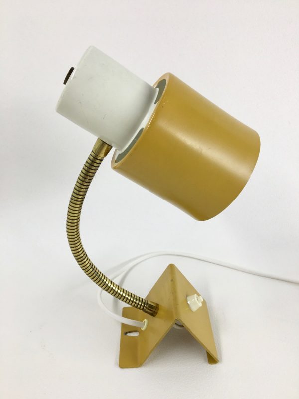 Hala Zeist lamp 60's - Dutch vintage desk / wall light - ocher yellow