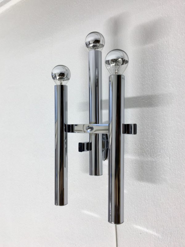 Sciolari Boulanger chrome metal sconce - Image 9