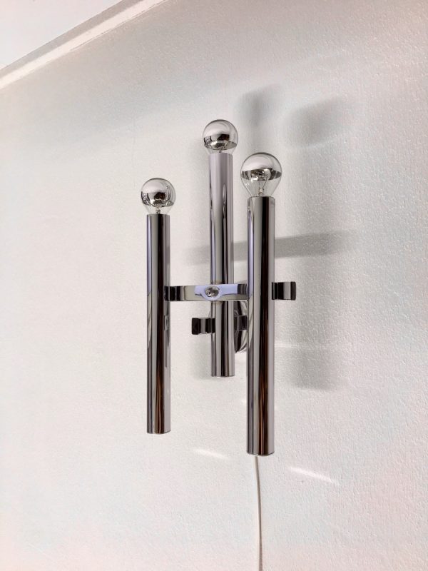 Sciolari Boulanger chrome metal sconce - Image 8