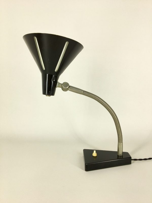 Hala Zeist no. 20 Solar series lamp - Zonneserie 50's - Dutch design - vintage Aluminium desk light