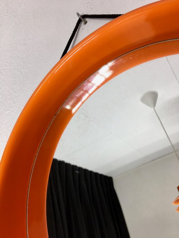 Orange Space age round mirror - Image 10