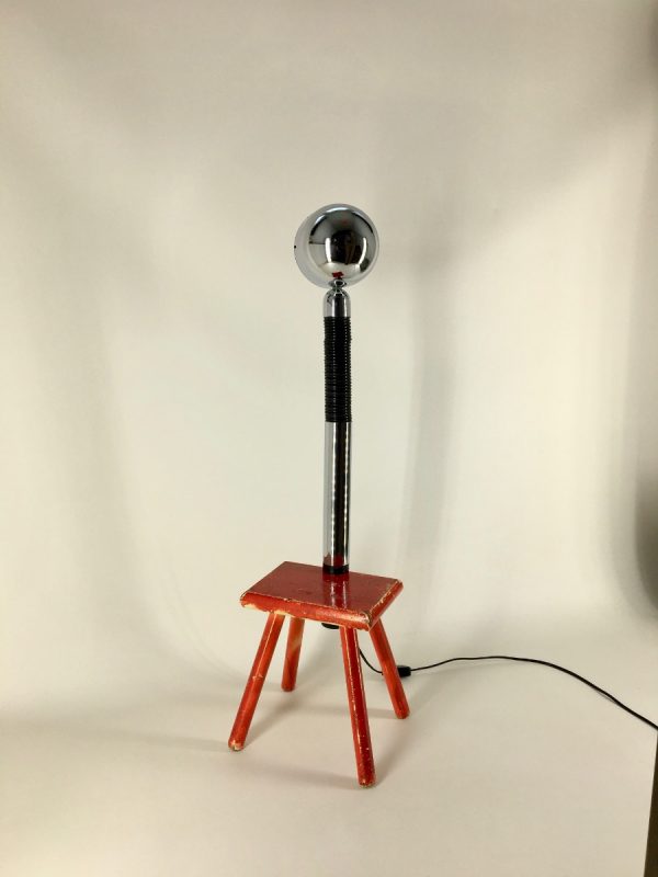 Vintage Targetti pinch lamp - Italian clip light - chrome space age gooseneck clamp lamp