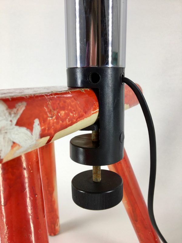 Vintage Targetti pinch lamp - Italian clip light - chrome space age gooseneck clamp lamp