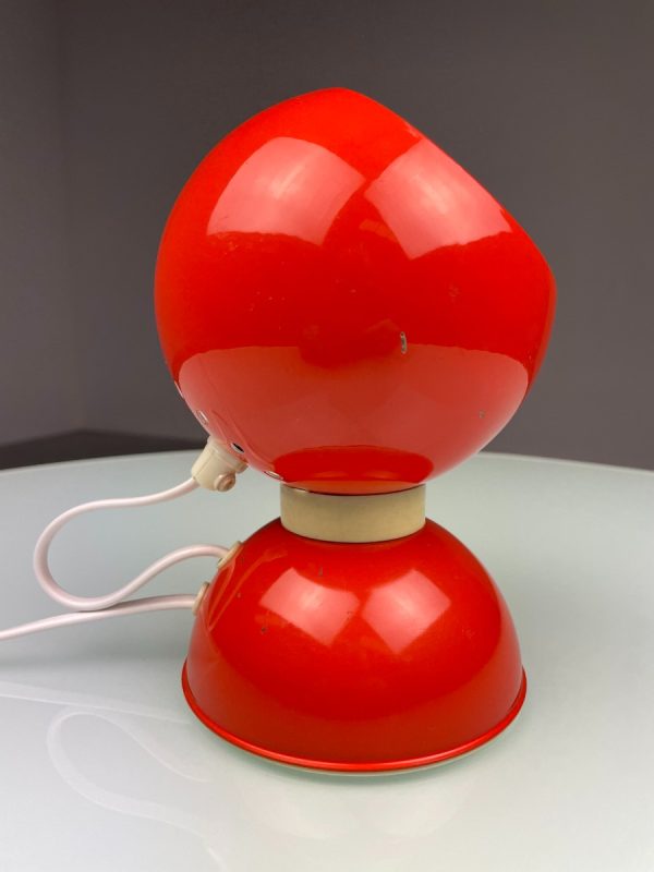 Vintage eyeball lamp - Space age table light - Reggiani Depositato 70's orange panton age - pop art echtvintage echt real