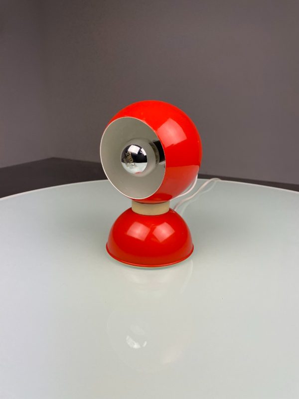 Vintage eyeball lamp - Space age table light - Reggiani Depositato 70's orange panton age - pop art echtvintage echt real