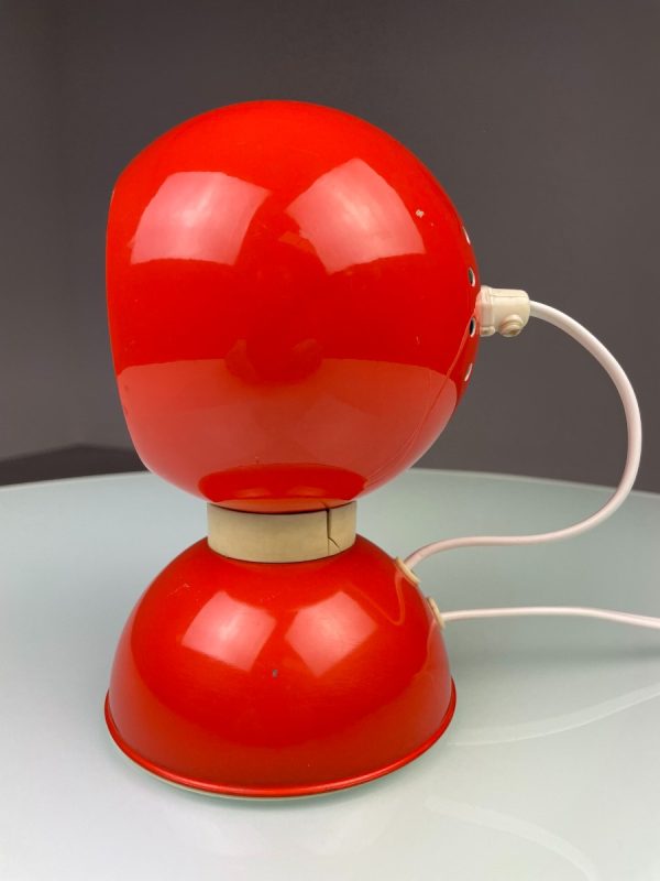 Vintage eyeball lamp - Space age table light - Reggiani Depositato 70's orange panton age - pop art echtvintage echt real